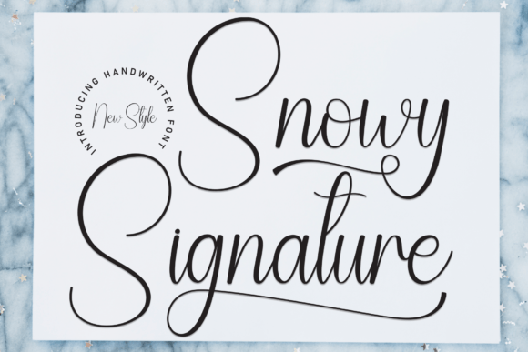 Snowy Signature: A Modern Handwritten Typeface for Web Design