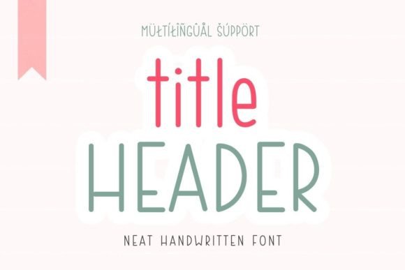 Title Header: A Delicate Script Font for Elegant Branding